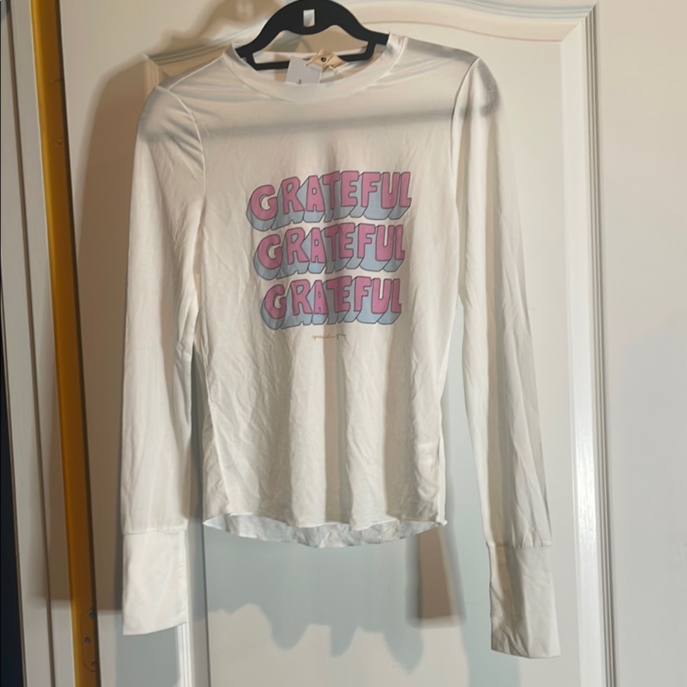 Spiritual Gangster, long sleeve T-shirt, size small pit pit 17, lightweight